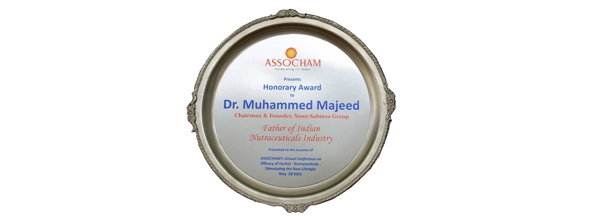 Sabinsa Founder Dr. Muhammed Majeed Named Father of Indian Nutraceuticals Industry by ASSOCHAM