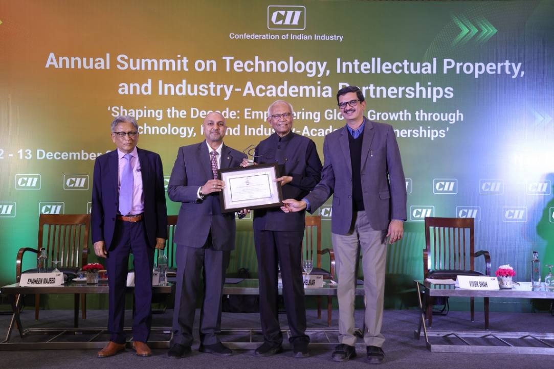 Sami-Sabinsa was awarded as the 1st Runner-up in the ‘Best Patents Portfolio’ under Life Sciences Category at the CII IP Awards.